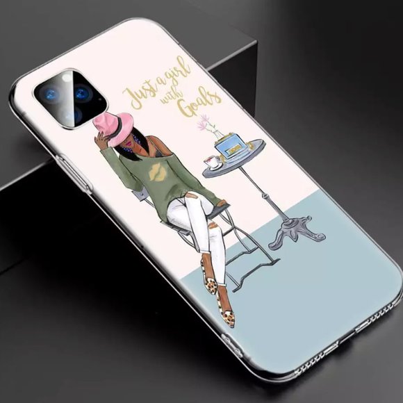 Accessories - iPhone 11 pro just a girl with goals soft case